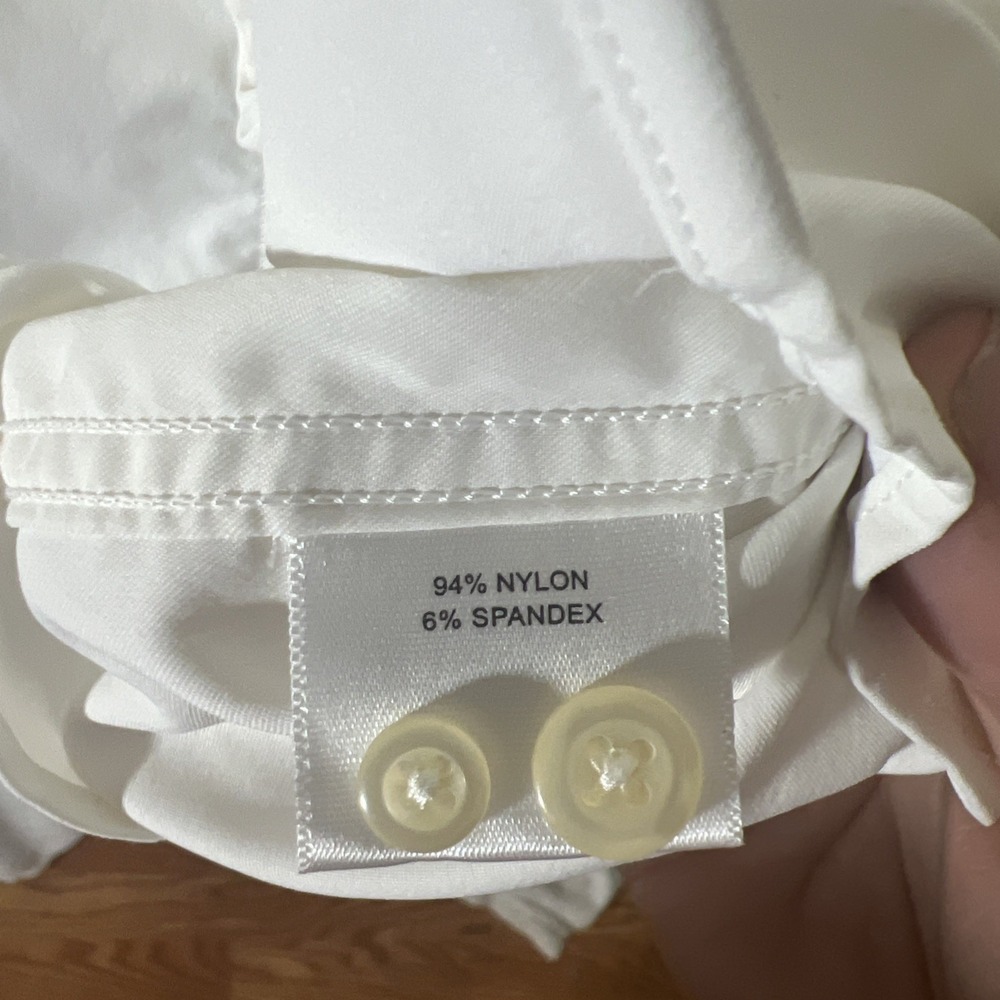 Peter Millar Summer Comfort Performance Button Down Shirt White Nationals - XL - Picture 13 of 16